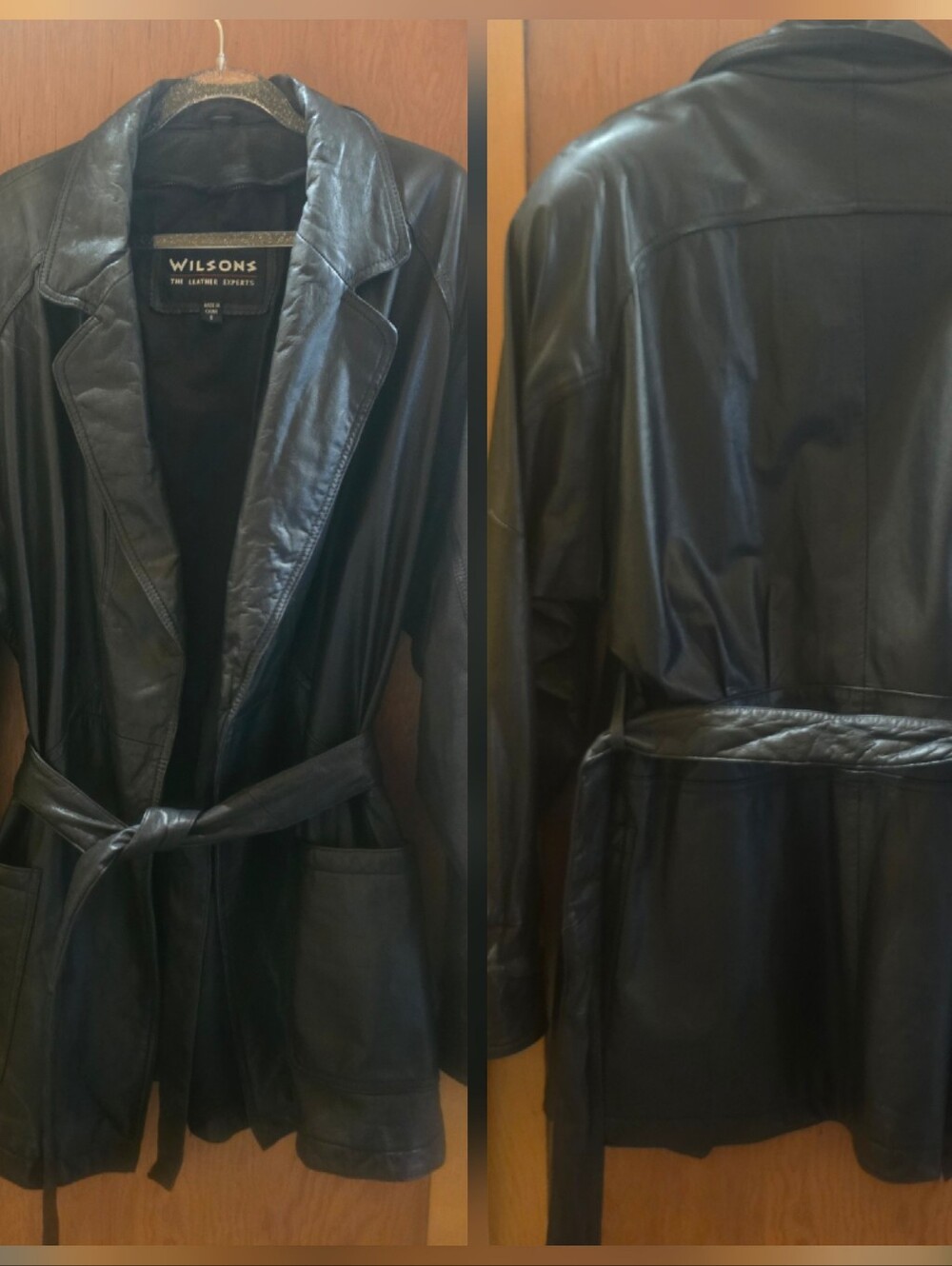 Excellent condition wilsons leather womens smalll but oversized leather jacket
